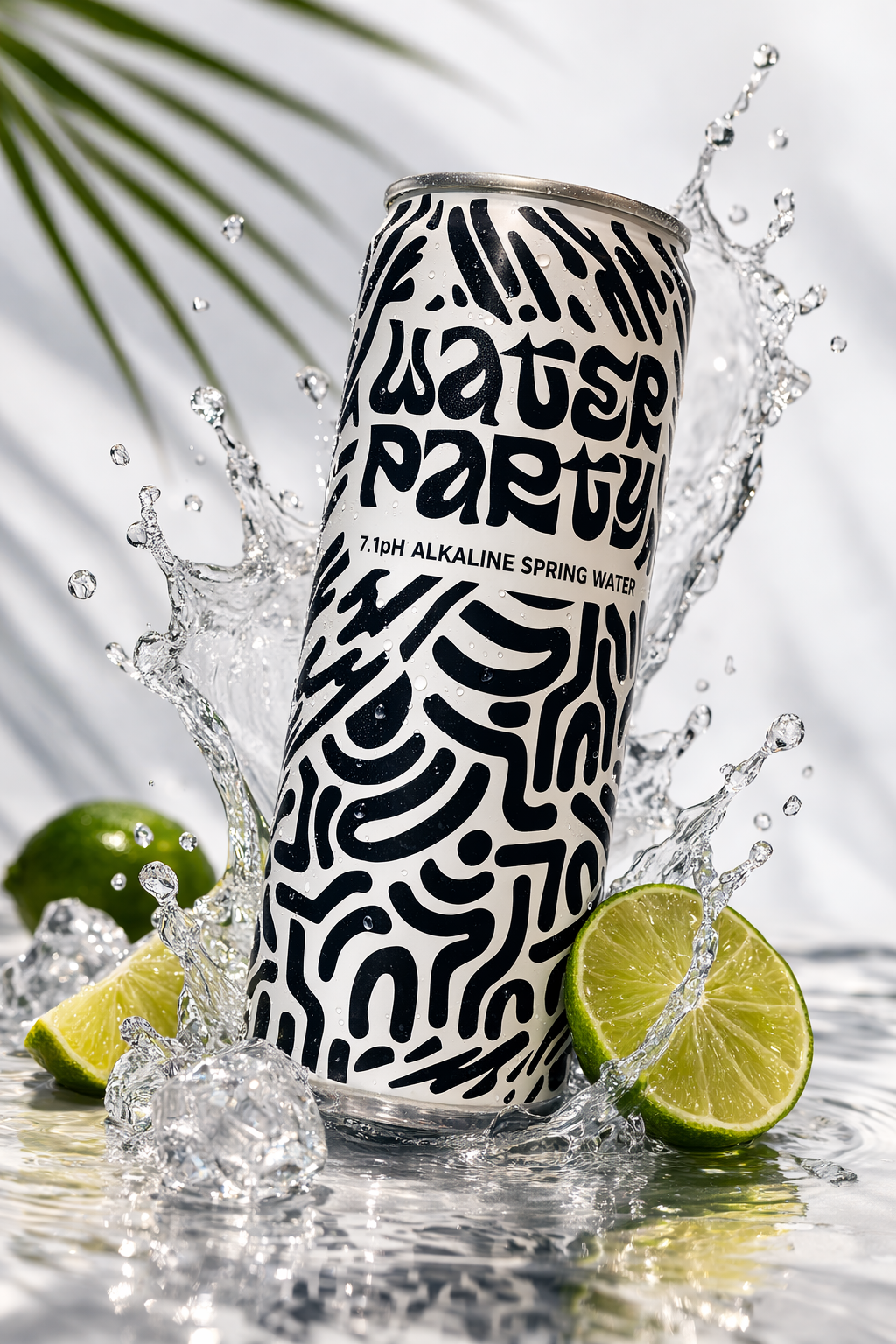 Water Party can surrounded by a refreshing splash of water and lime slices